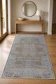 Bej Mutfak Halısı Arayanlar İ̇̇çin Bohem Geometrik Desenli Kaymaz Tabanlı Kilim Yolluk