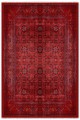 Kırmızı Mutfak Halısı Kullanımına Uygun Bohem Desenli Saçaklı Kilim Yolluk