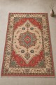 Kırmızı Mutfak Halısı Kullanımına Uygun Bohem Çiçek Desenli Saçaklı Dikdörtgen Kilim Yolluk