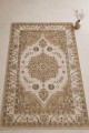 Bej Mutfak Halısı Uyumu Taşıyan Bohem Klasik Çiçek Desenli Saçaklı Kilim Yolluk