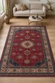 Kırmızı Mutfak Halısı Kullanımına Uygun Bohem Desenli Saçaklı Kilim Yolluk