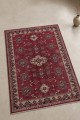 Kırmızı Mutfak Halısı Kullanımına Uygun Bohem Desenli Saçaklı Kilim Yolluk
