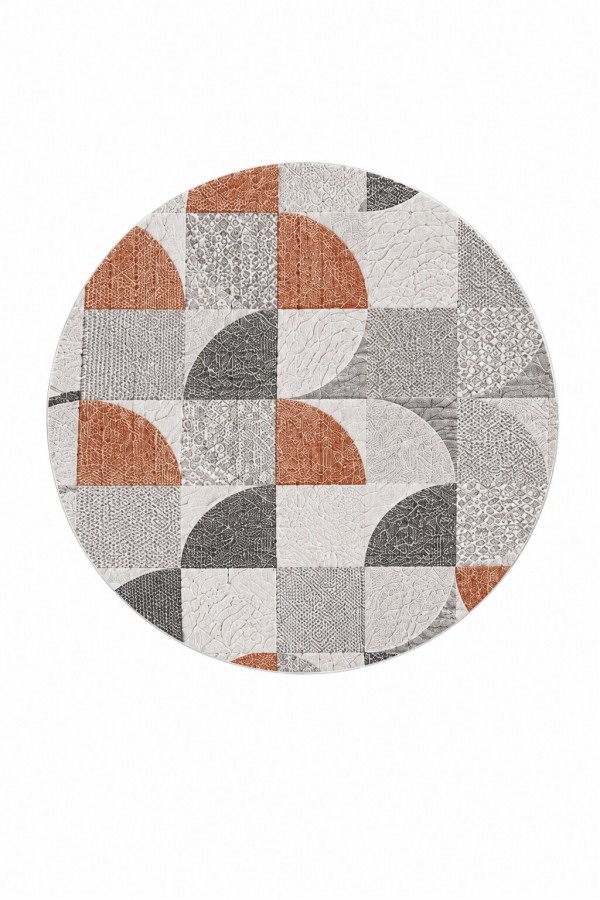 Multi Modern Geometrik Desenli Yuvarlak Mutfak Halısı Ve Salon İ̇̇çin Dekoratif Halı