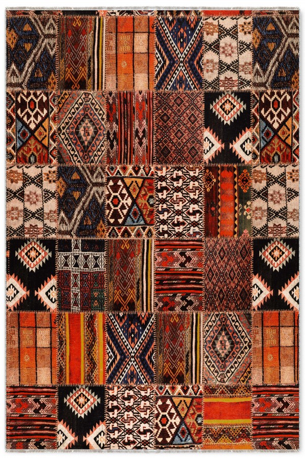 Kahverengi Mutfak Halısı Arayanlar İ̇̇çin Bohem Etnik Desenli Saçaklı Kilim Yolluk