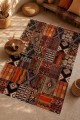 Kahverengi Mutfak Halısı Arayanlar İ̇̇çin Bohem Etnik Desenli Saçaklı Kilim Yolluk