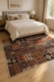 Kahverengi Mutfak Halısı Arayanlar İ̇̇çin Bohem Etnik Desenli Saçaklı Kilim Yolluk