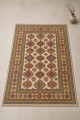 Krem Mutfak Halısı Arayanlar İ̇̇çin Bohem Desenli Saçaklı Dikdörtgen Kilim Yolluk
