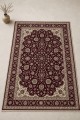 Bordo Mutfak Halısı Alternatifi Klasik Çiçek Desenli Saçaklı Kilim Yolluk