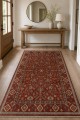 Kırmızı Mutfak Halısı Arayanlar İ̇̇çin Bohem Çiçek Desenli Saçaklı Kilim Yolluk