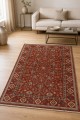 Kırmızı Mutfak Halısı Arayanlar İ̇̇çin Bohem Çiçek Desenli Saçaklı Kilim Yolluk