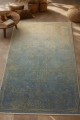 Mavi Mutfak Halısı Alternatifi Bohem Desenli Saçaklı Dikdörtgen Kilim Yolluk