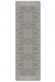 Gri Mutfak Halısı Kullanımına Uygun Geometrik Desenli Saçaklı Kilim Yolluk