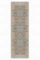 Gri Mutfak Halısı Uyumlu Klasik Geometrik Desenli Saçaklı Kilim Yolluk