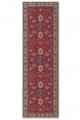Kırmızı Mutfak Halısı Olarak Kullanılabilen Klasik Desenli Saçaklı Kilim Yolluk