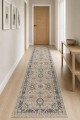 Bej Mutfak Halısı Ve Koridor İ̇̇çin Klasik Çiçek Desenli Saçaklı Kilim Yolluk