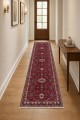 Kırmızı Mutfak Halısı Arayanlar İ̇̇çin Klasik Desenli Saçaklı Kilim Yolluk