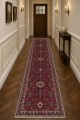 Kırmızı Mutfak Halısı Arayanlar İ̇̇çin Klasik Desenli Saçaklı Kilim Yolluk