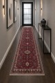 Kırmızı Mutfak Halısı Arayanlar İ̇̇çin Klasik Desenli Saçaklı Kilim Yolluk