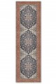 Lacivert Mutfak Halısı Alternatifi Klasik Desenli Saçaklı Kilim Yolluk