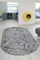 Vizon Kaymaz Tabanlı Kabartmalı Oval Yolluk Halı VZ8005O
