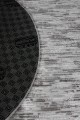 Gri Kaymaz Tabanlı Kabartmalı Oval Yolluk Halı YM9915O