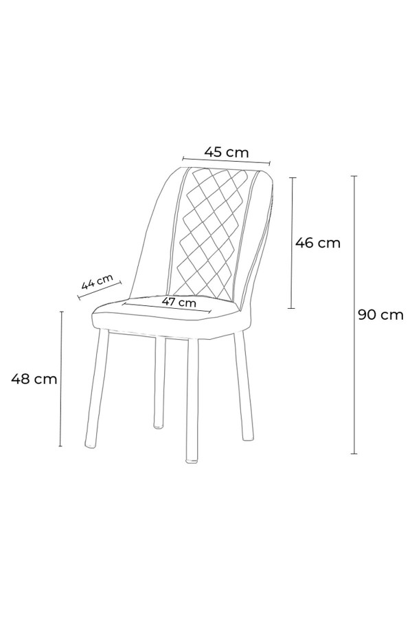 Kahverengi Seher Kptn Tel Beyaz Ayak Mutfak Sandalye Takımı