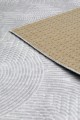 Gri Mutfak Halısı Uyumlu Geometrik Desenli Kaymaz Tabanlı Yolluk Rulo Dekoratif Kullanım Detayı