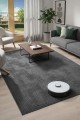 Antrasit Mutfak Halısı Ve Geometrik Desenli Kaymaz Tabanlı Modern Rulo Yolluk