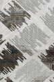 Gri Mutfak Halısı Kullanımına Uygun Modern Geometrik Desenli Kaymaz Tabanlı Yolluk Rulo