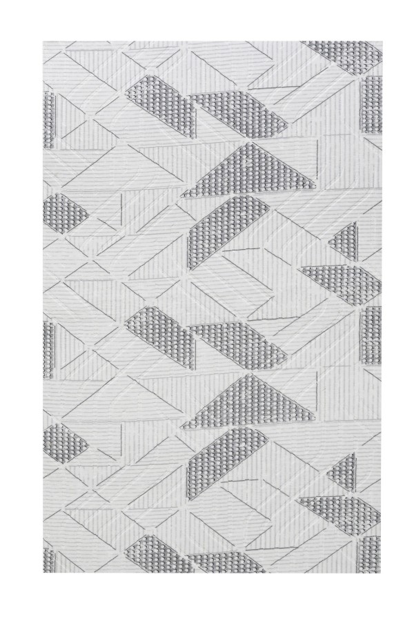 Gri Mutfak Halısı Ve Geometrik Desenli Kaymaz Tabanlı Modern Rulo Yolluk