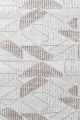 Bej Mutfak Halısı Kullanımına Uygun Geometrik Desenli Kaymaz Tabanlı Yolluk Rulo