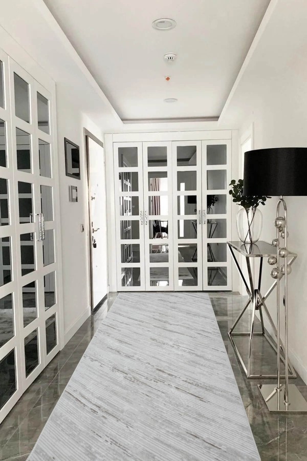 Bej Kaymaz Taban Kabartmalı Kesme Rulo Yolluk Halı YM9021