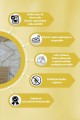 Gold Kaymaz Tabanlı Kabartmalı Kesme Rulo Yolluk Halı YM9069