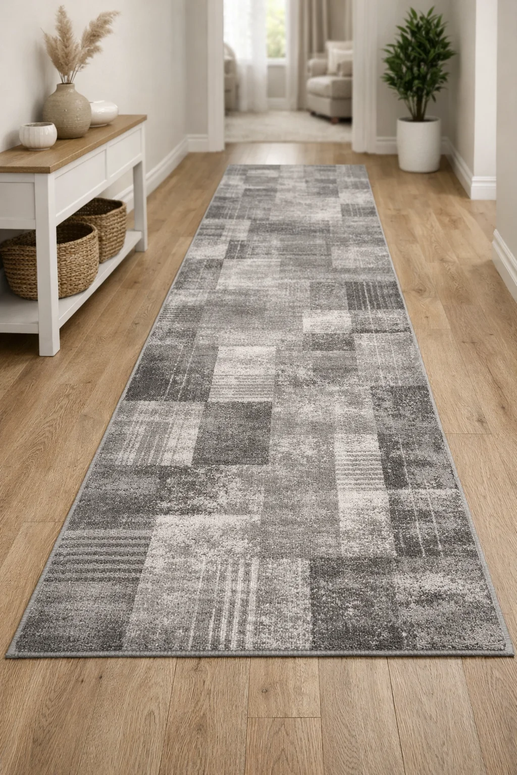 Koridorda gri yolluk 80x300 görünümü