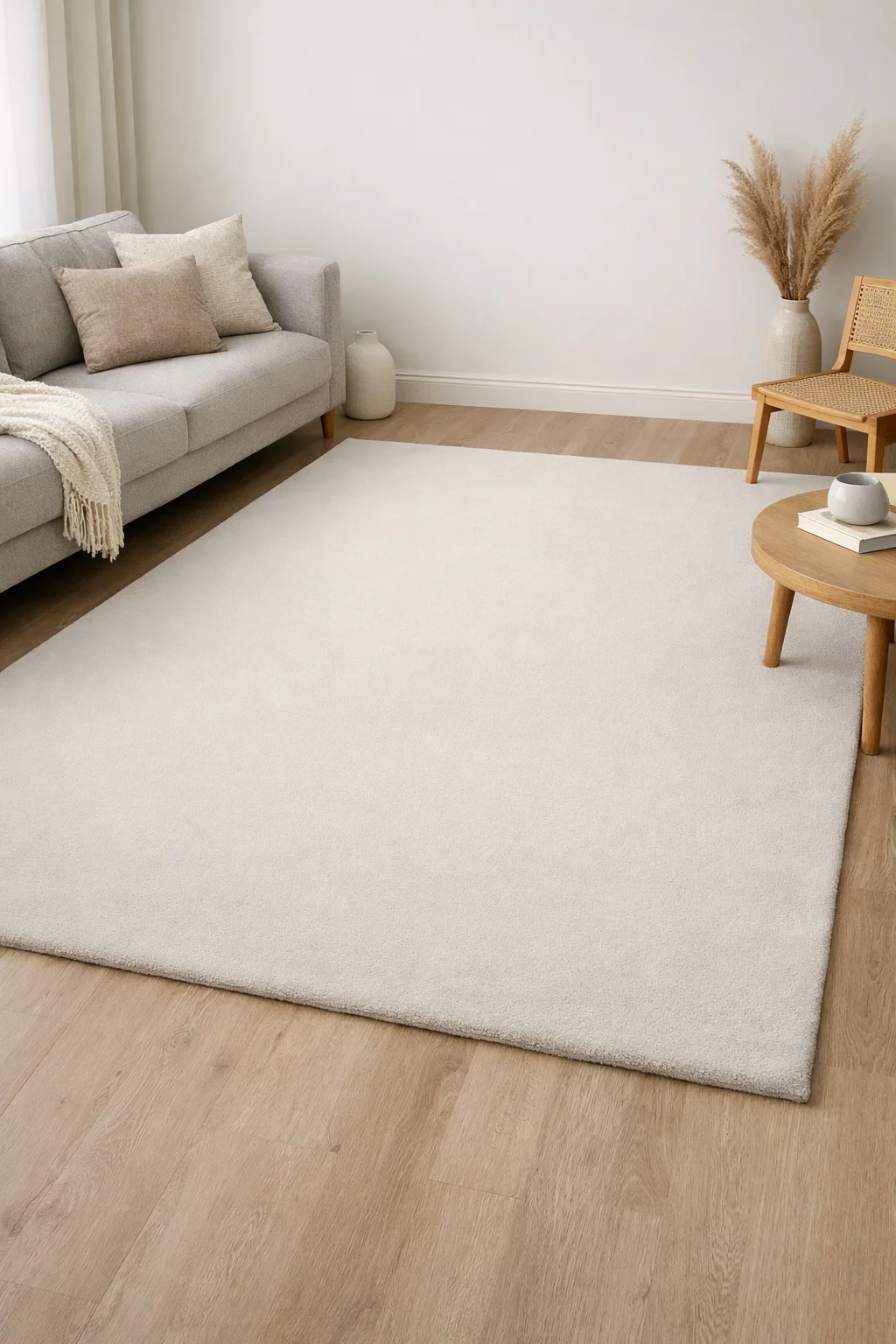 Sade dekorasyonda kullanılan halı düz renk modeli